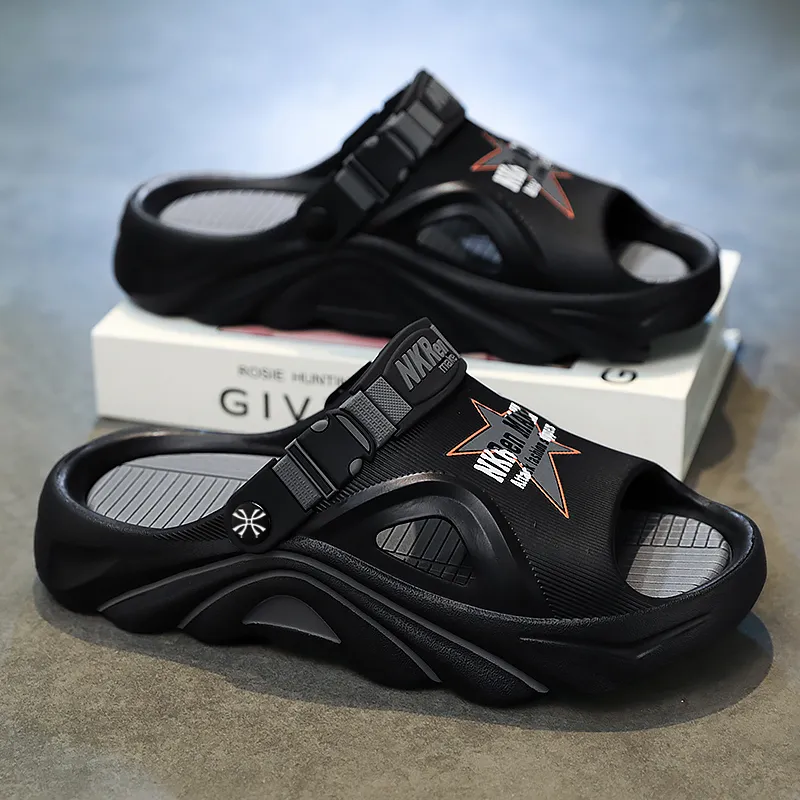 YUZHAOLIN Beach Sandals Men Black Gray White Blue-1