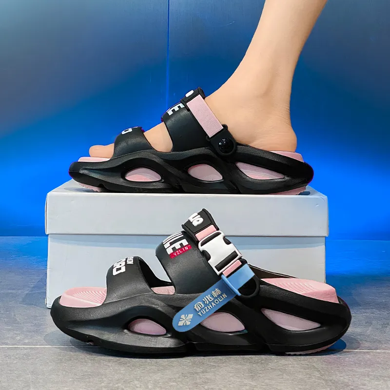 YUZHAOLIN EVA Cut Out Massage Slip Resistant Abrasion Resistant Quiet Slide Slippers Unisex-59