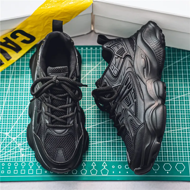 YUZHAOLIN Lightweight Wear Resistant And Slip Resistant Low Top Chunky Sneakers Men's-12