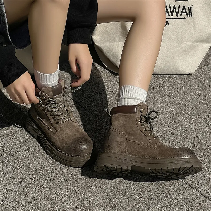 YUZHAOLIN Short Martin Boot Unisex-26