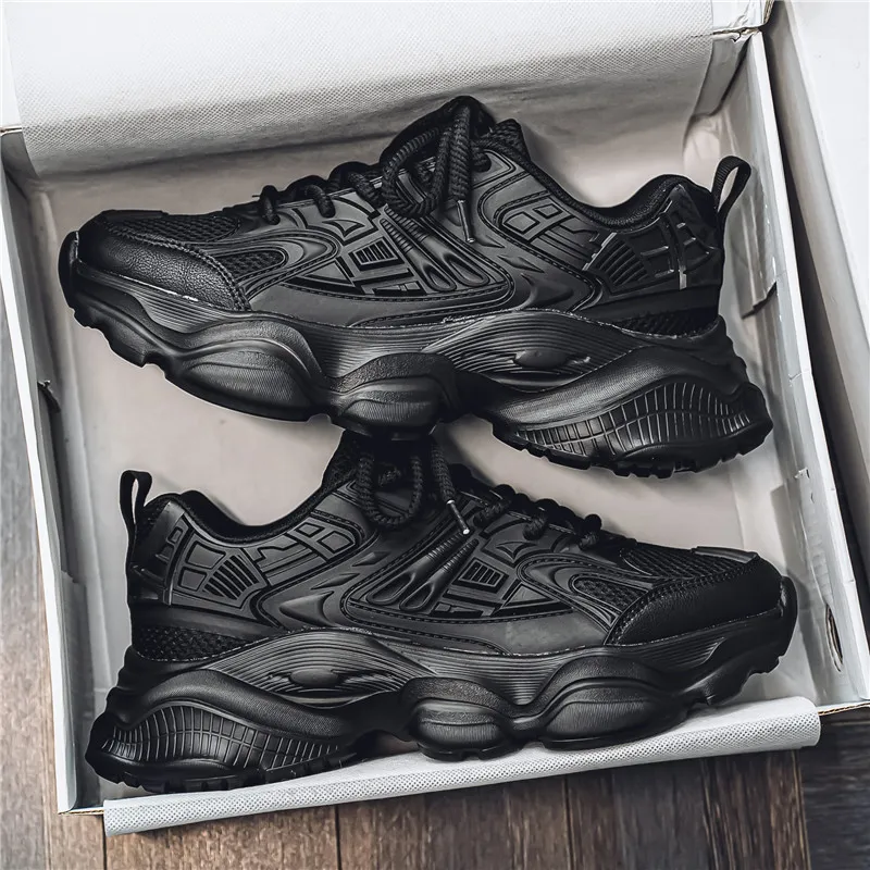 YUZHAOLIN Lightweight Wear Resistant And Slip Resistant Low Top Chunky Sneakers Men's-11