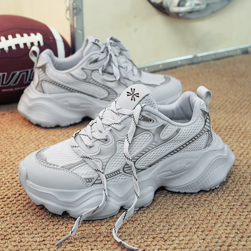 YUZHAOLIN Anti Slip Wear Resistant Breathable Lightweight Low Top Chunky Sneakers Men's-4
