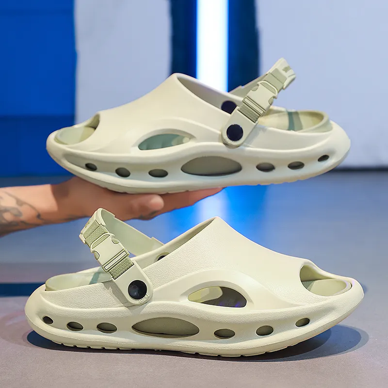 YUZHAOLIN Beach Sandals Men White Black, Beige Brown, Mint Green-4