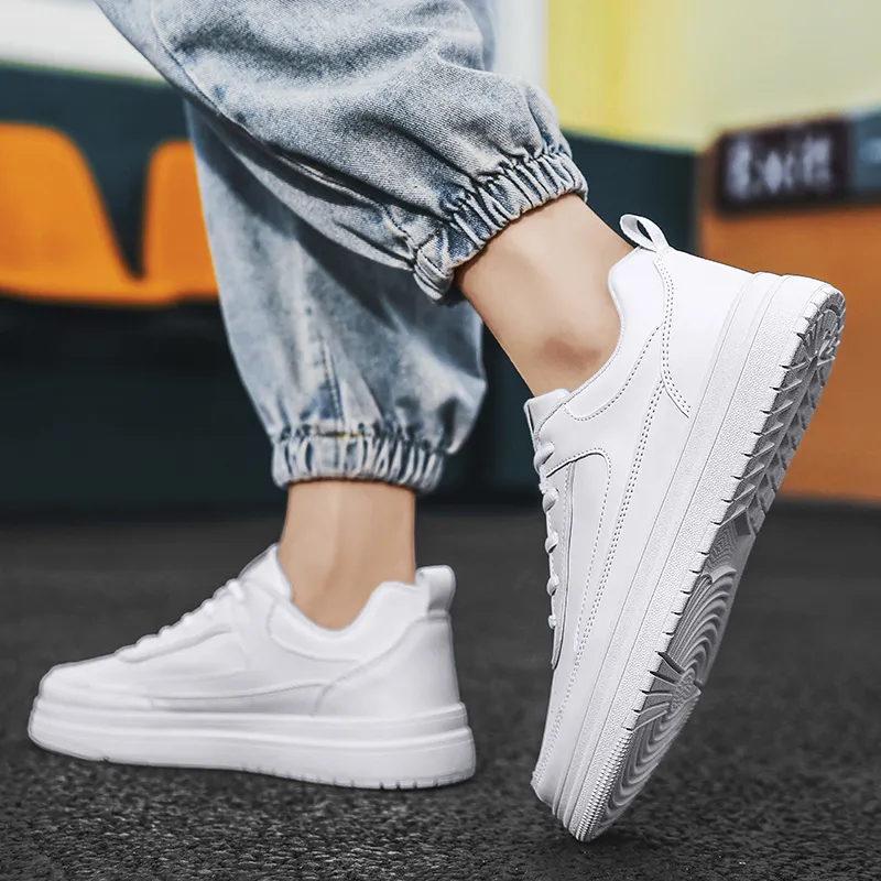 YUZHAOLIN Anti Slip And Wear Resistant Height Increasing Low Top Skateboard Shoes Men's-5