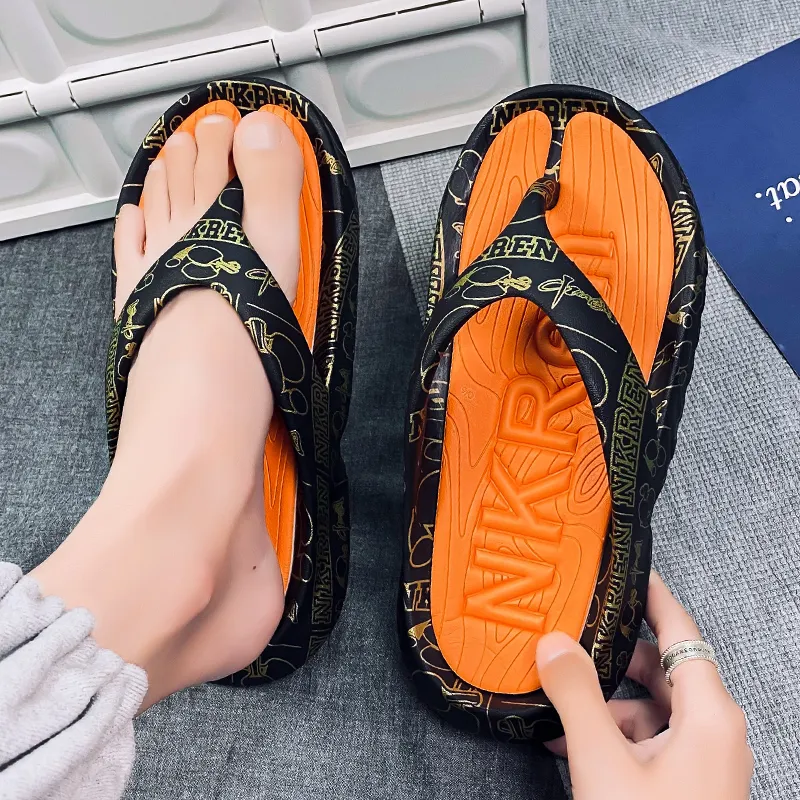 YUZHAOLIN Quiet Odor Resistant Abrasion Resistant Slip Resistant Flip Flops Men's-4