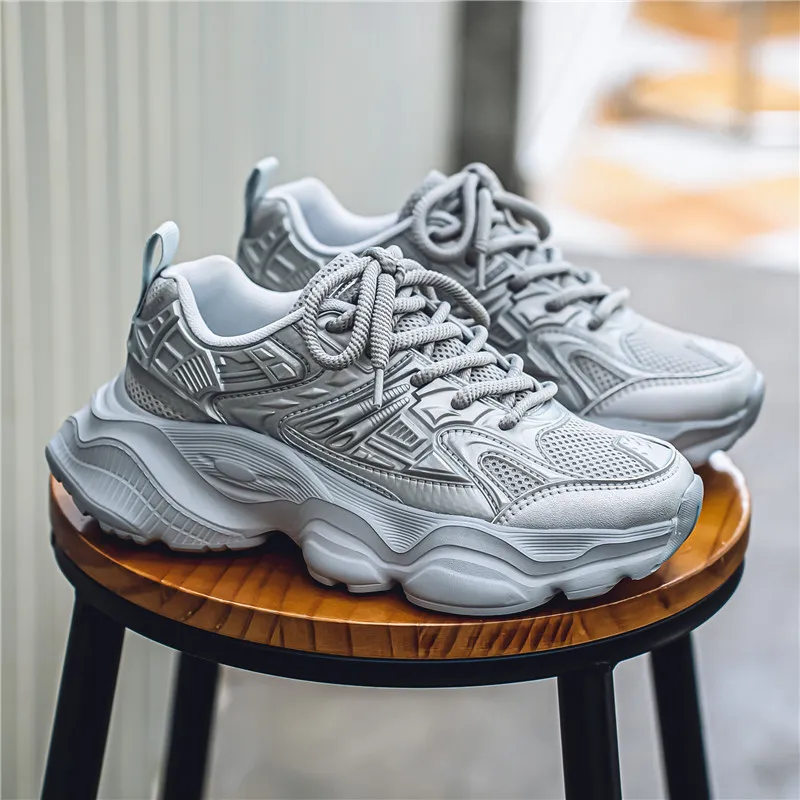 YUZHAOLIN Lightweight Wear Resistant And Slip Resistant Low Top Chunky Sneakers Men's-6