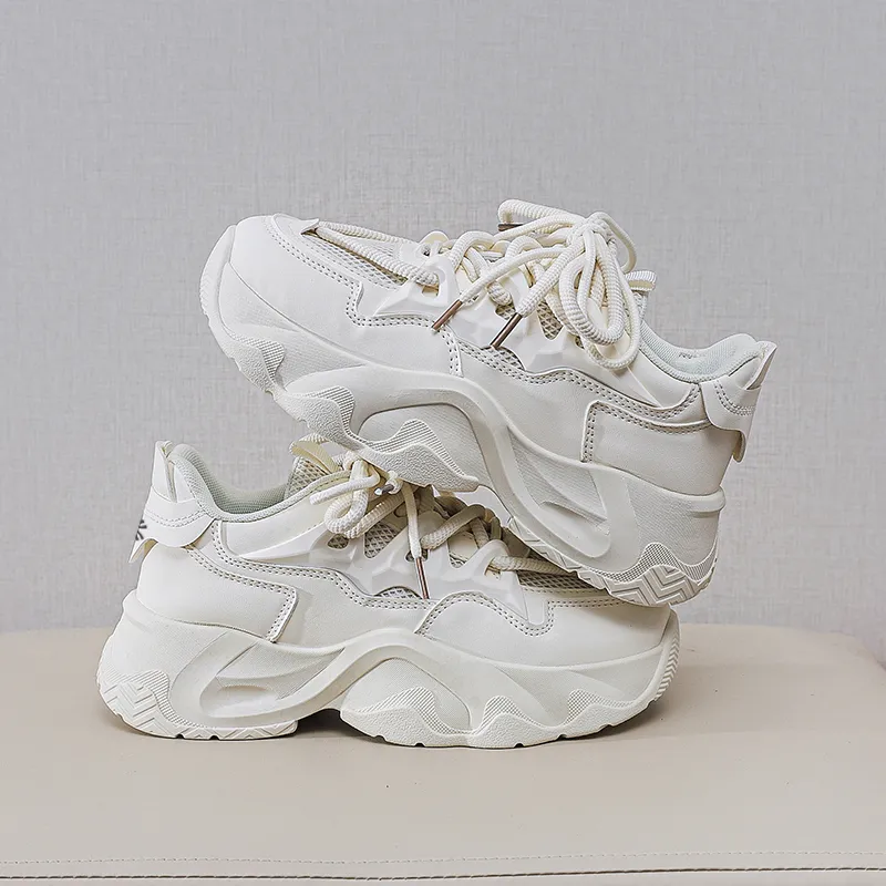 YUZHAOLIN Anti Slip And Wear Resistant Height Increasing Low Top Chunky Sneakers Women's-2