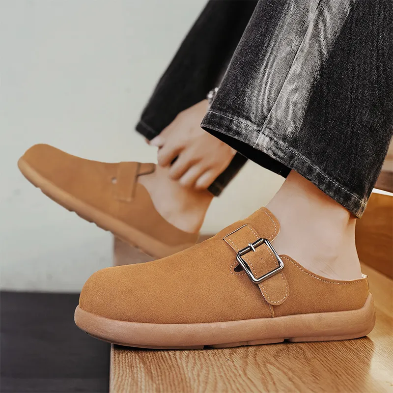 YUZHAOLIN Quiet Odor Resistant Abrasion Resistant Slip Resistant Closed Toe Slippers Men's-13