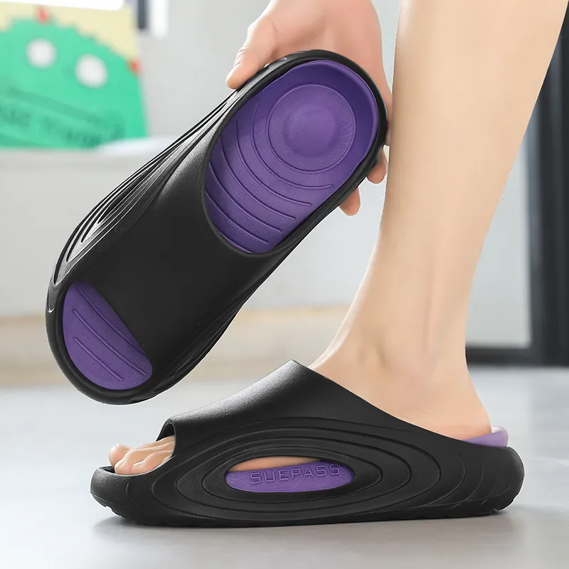 YUZHAOLIN EVA Quiet Slip Resistant Odor Resistant Abrasion Resistant Slide Slippers Men's-3