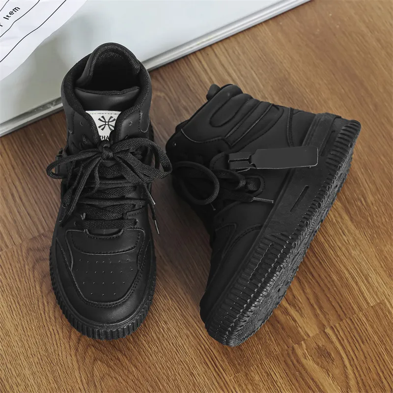 YUZHAOLIN Height Increasing Wear-Resistant Slip-Resistant High-Top Skateboard Shoes Unisex-8