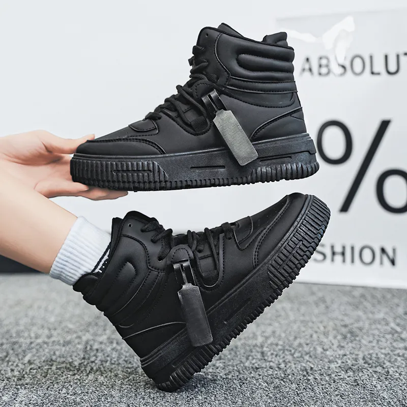 YUZHAOLIN Height Increasing Wear-Resistant Slip-Resistant High-Top Skateboard Shoes Unisex-13