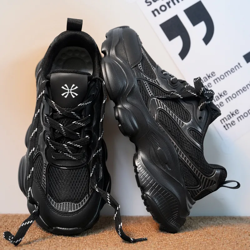 YUZHAOLIN Anti Slip Wear Resistant Breathable Lightweight Low Top Chunky Sneakers Men's-19