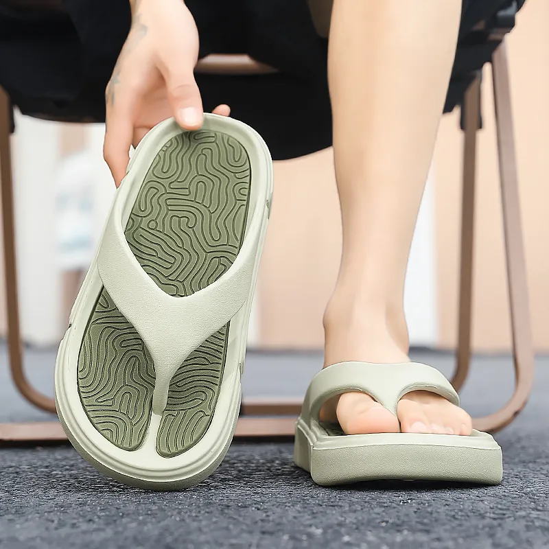 YUZHAOLIN EVA Quiet Odor Resistant Abrasion Resistant Slip Resistant Flip Flops Men's-12