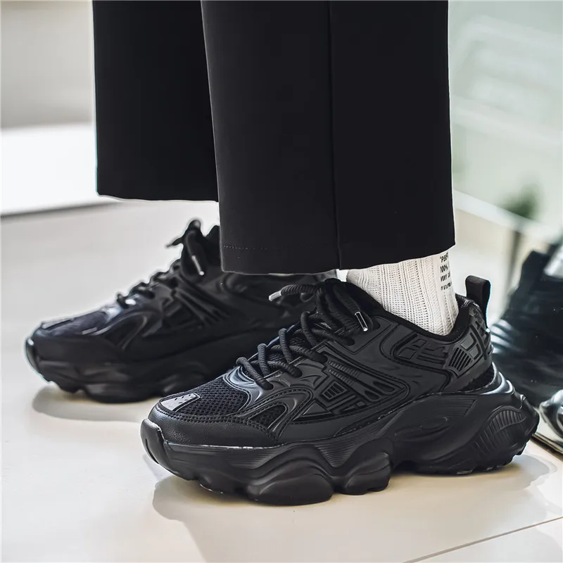 YUZHAOLIN Lightweight Wear Resistant And Slip Resistant Low Top Chunky Sneakers Men's-10