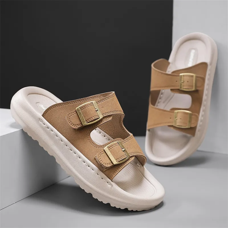 YUZHAOLIN Quiet Slip Resistant Odor Resistant Abrasion Resistant Slide Slippers Men's-6