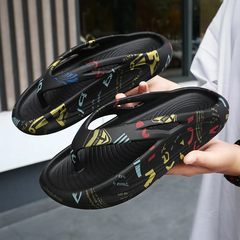 YUZHAOLIN EVA Quiet Odor Resistant Abrasion Resistant Slip Resistant Flip Flops Men's-2