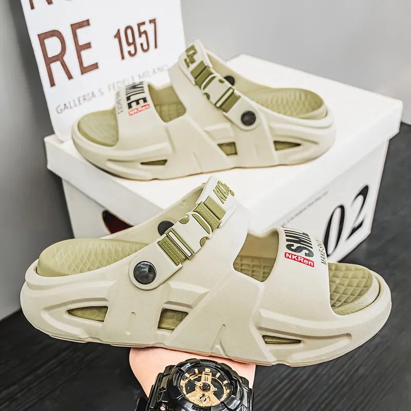 YUZHAOLIN Beach Sandals Men Green/Khaki/Black/Gray-2