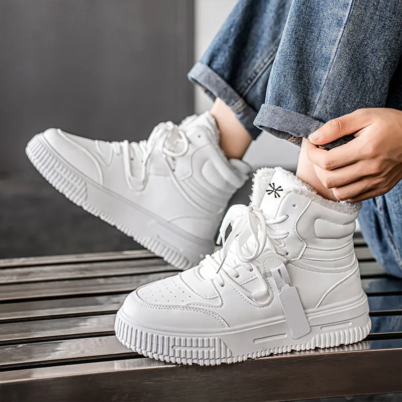 YUZHAOLIN Height Increasing Wear-Resistant Slip-Resistant High-Top Skateboard Shoes Unisex-26