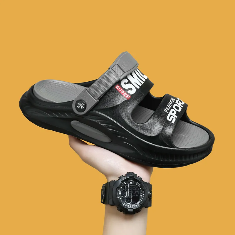 YUZHAOLIN Beach Sandals Men Black Purple-7