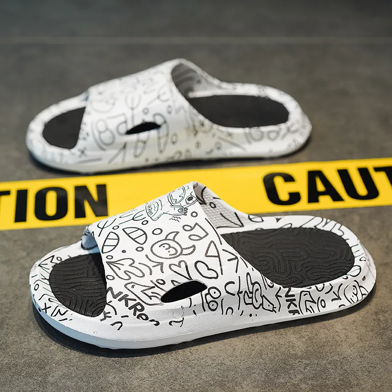 YUZHAOLIN EVA Rubber Sole Odor Resistant, Abrasion Resistant Slide Slippers Men's-6