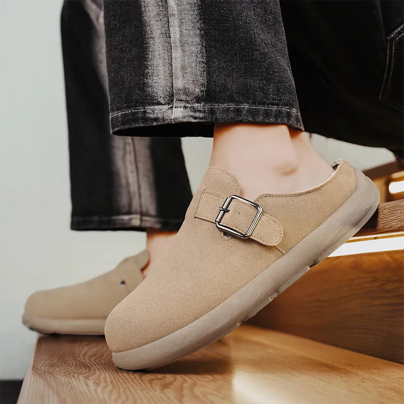YUZHAOLIN Quiet Odor Resistant Abrasion Resistant Slip Resistant Closed Toe Slippers Men's-8