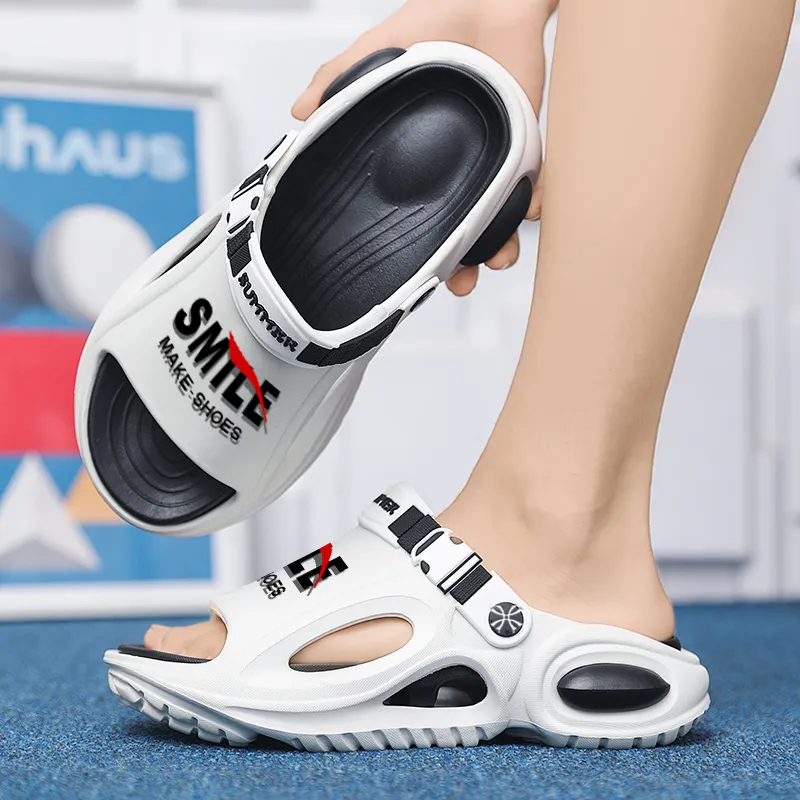 YUZHAOLIN Beach Sandals Unisex White Gray-6