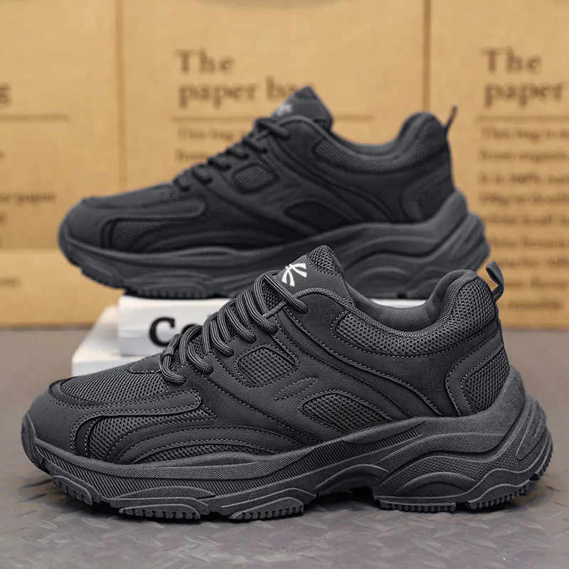 YUZHAOLIN Anti Slip Wear Resistant Low Top Chunky Sneakers Men's-3