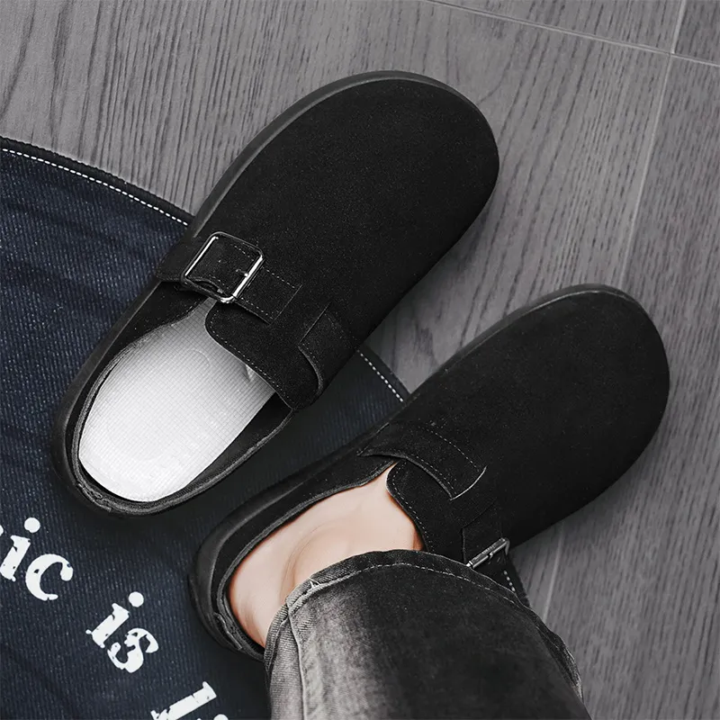 YUZHAOLIN Quiet Odor Resistant Abrasion Resistant Slip Resistant Closed Toe Slippers Men's-4