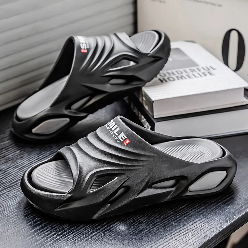 YUZHAOLIN Quiet Slip Resistant Odor Resistant Abrasion Resistant Slide Slippers Men's-17