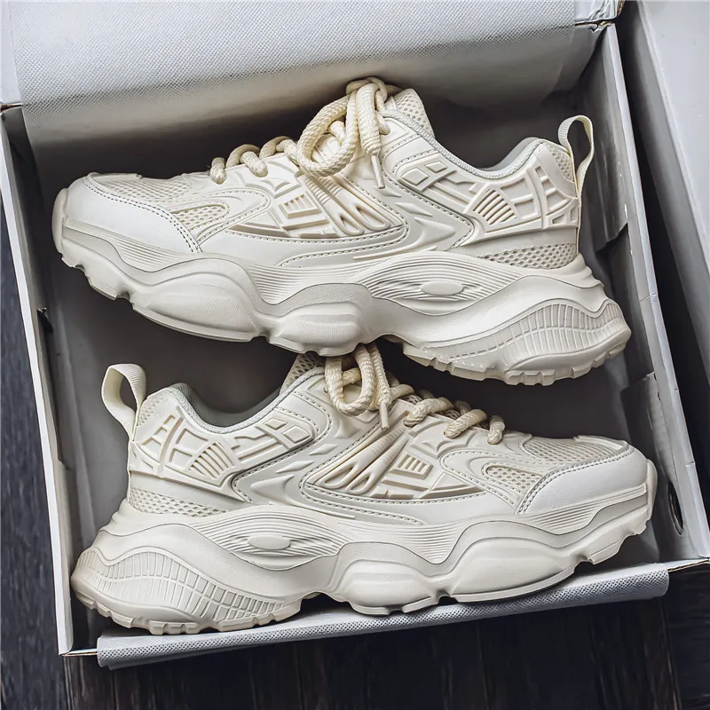 YUZHAOLIN Lightweight Wear Resistant And Slip Resistant Low Top Chunky Sneakers Men's-18