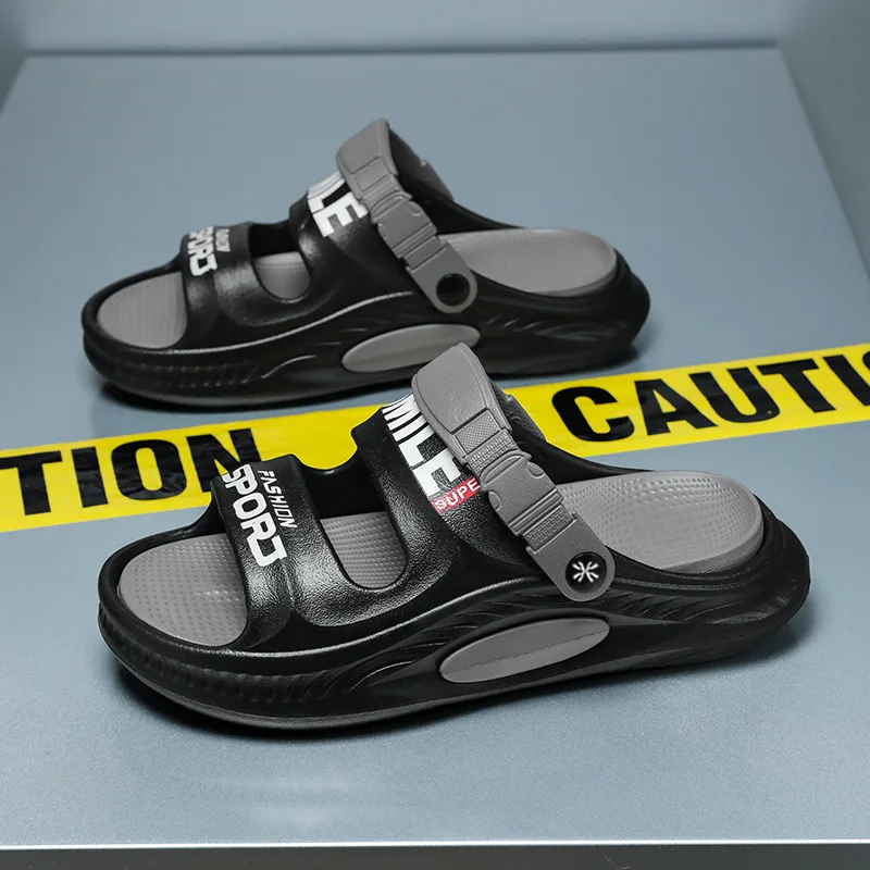 YUZHAOLIN Beach Sandals Men Black Purple-6