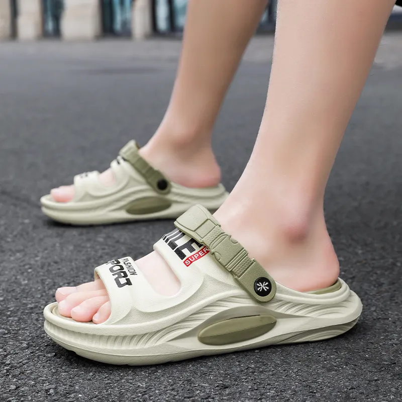 YUZHAOLIN Beach Sandals Men Black Purple-4