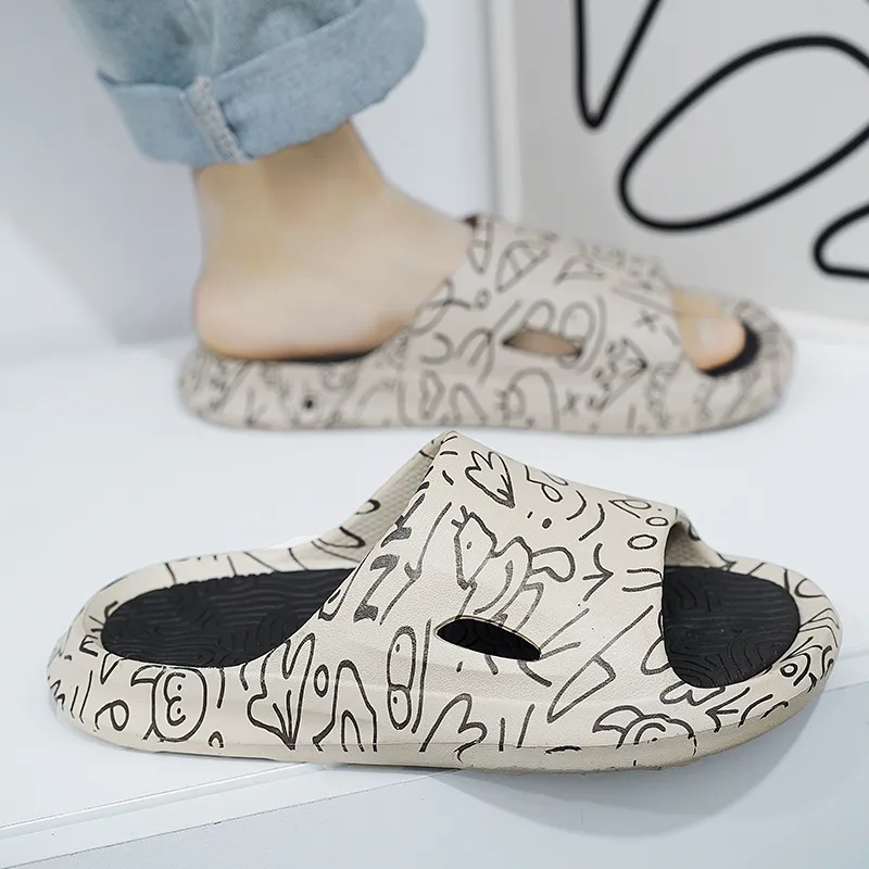 YUZHAOLIN EVA Rubber Sole Odor Resistant, Abrasion Resistant Slide Slippers Men's-12
