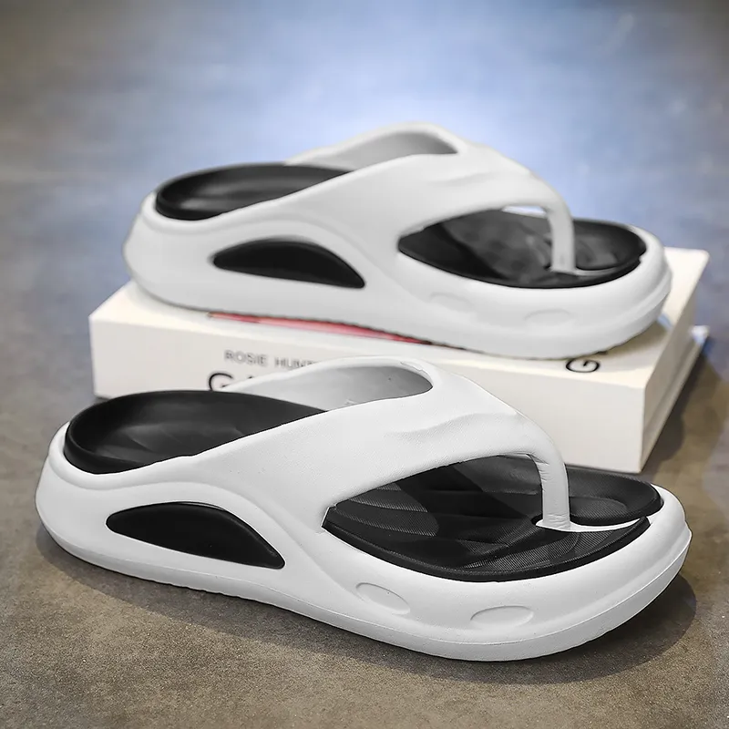 YUZHAOLIN EVA Quiet Odor Resistant Abrasion Resistant Slip Resistant Flip Flops Men's-1