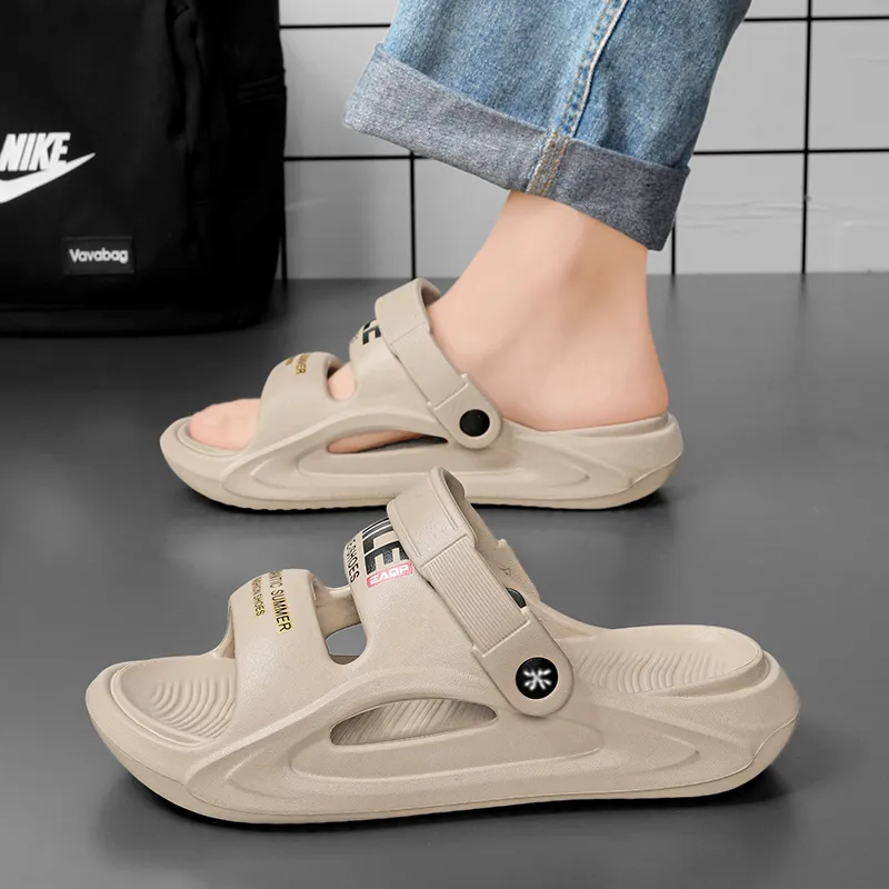 YUZHAOLIN Beach Sandals Unisex White/Black/Khaki-14