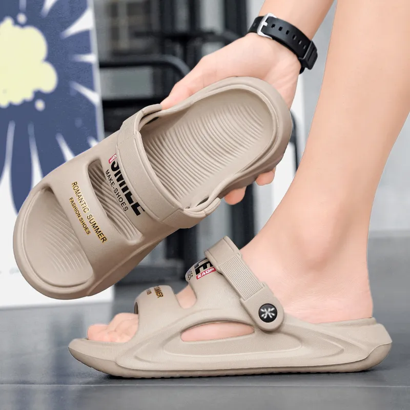 YUZHAOLIN Beach Sandals Unisex White/Black/Khaki-12