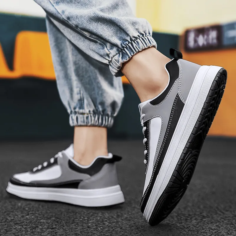 YUZHAOLIN Anti Slip And Wear Resistant Height Increasing Low Top Skateboard Shoes Men's-8