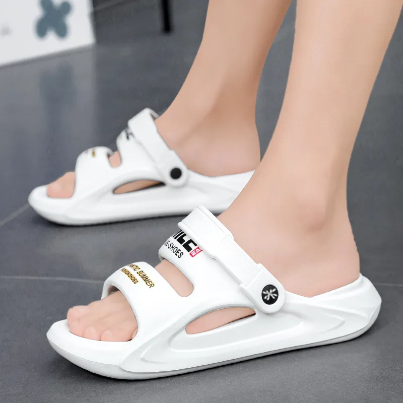 YUZHAOLIN Beach Sandals Unisex White/Black/Khaki-1