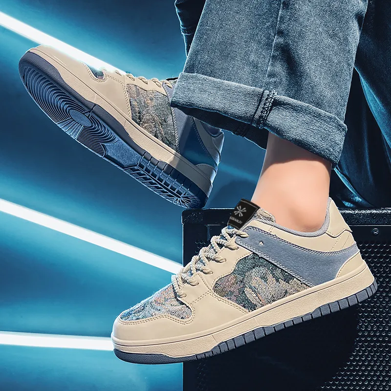 YUZHAOLIN Wear Resistant Height Increasing Low Top Skateboard Shoes Men's Box-2