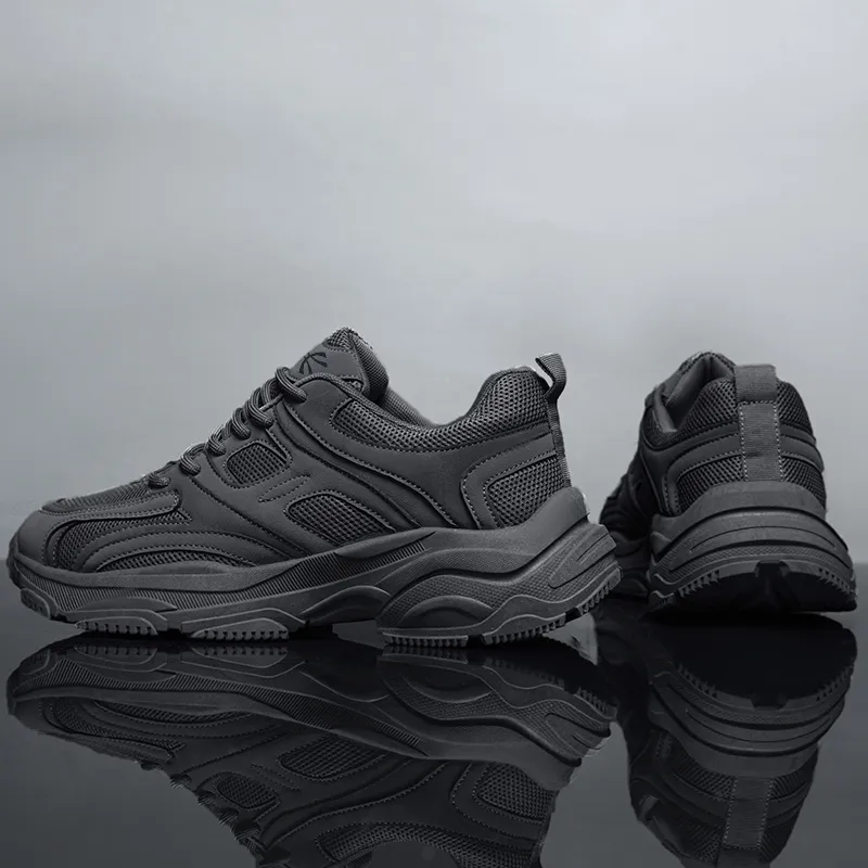 YUZHAOLIN Anti Slip Wear Resistant Low Top Chunky Sneakers Men's-2