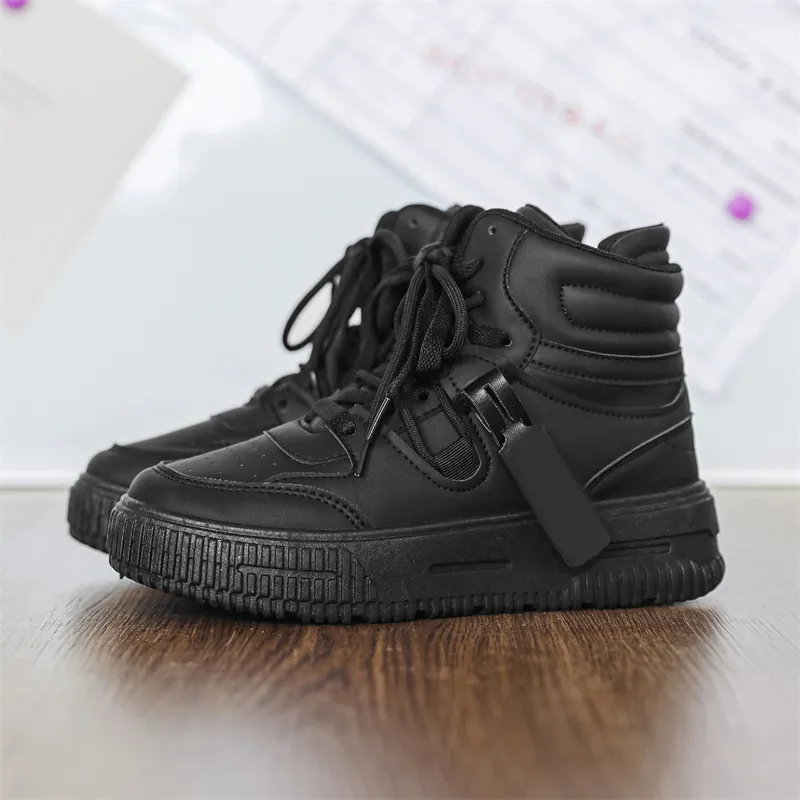 YUZHAOLIN Height Increasing Wear-Resistant Slip-Resistant High-Top Skateboard Shoes Unisex-9