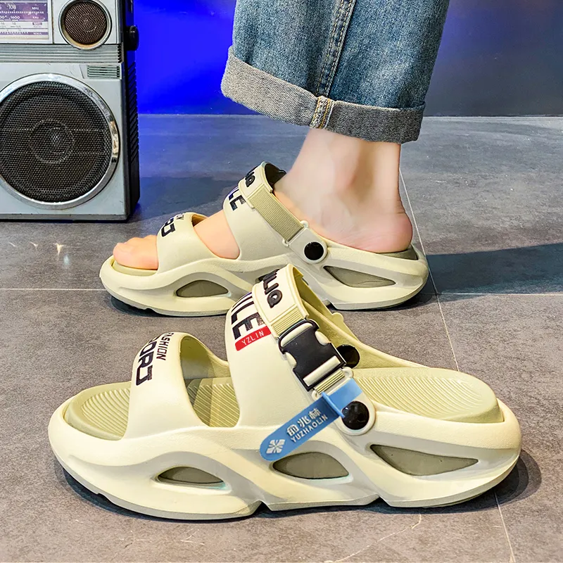 YUZHAOLIN EVA Cut Out Massage Slip Resistant Abrasion Resistant Quiet Slide Slippers Unisex-74