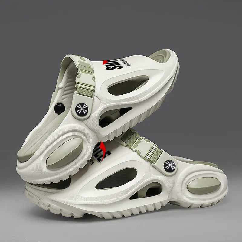 YUZHAOLIN Beach Sandals Unisex White Gray-14
