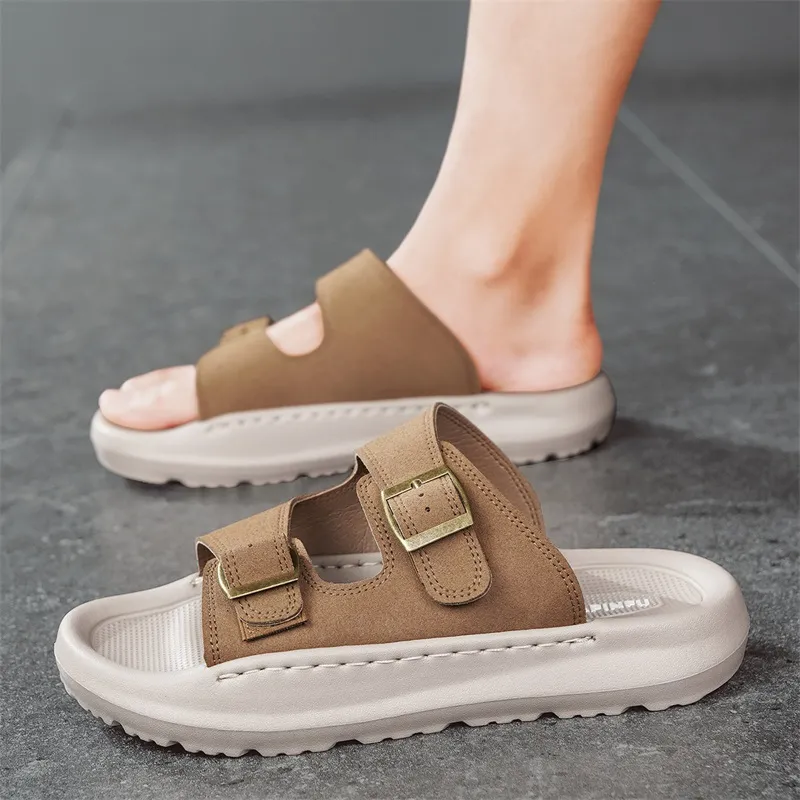 YUZHAOLIN Quiet Slip Resistant Odor Resistant Abrasion Resistant Slide Slippers Men's-8