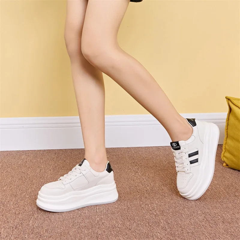 HARSON Anti-Slip And Wear-Resistant Height Increasing Low-Top Casual Shoes Women's-5