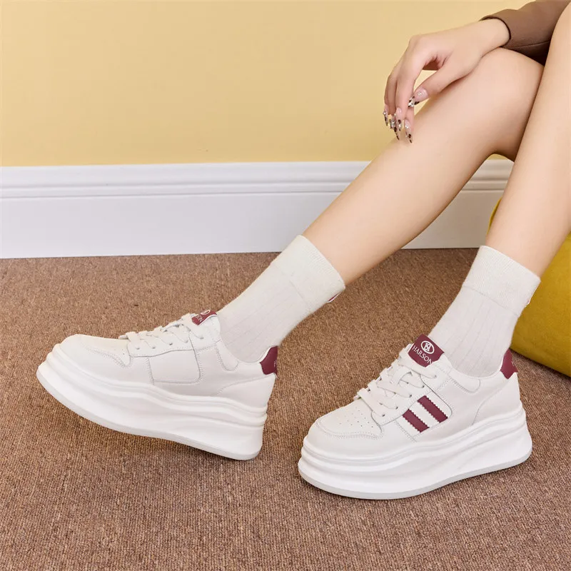 HARSON Anti-Slip And Wear-Resistant Height Increasing Low-Top Casual Shoes Women's-10