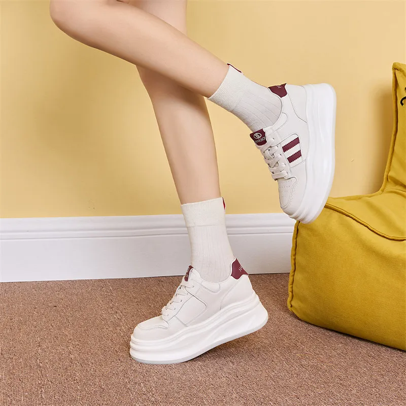 HARSON Anti-Slip And Wear-Resistant Height Increasing Low-Top Casual Shoes Women's-11