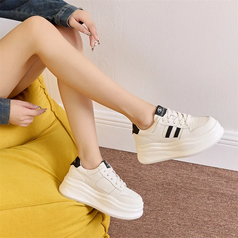 HARSON Anti-Slip And Wear-Resistant Height Increasing Low-Top Casual Shoes Women's-4