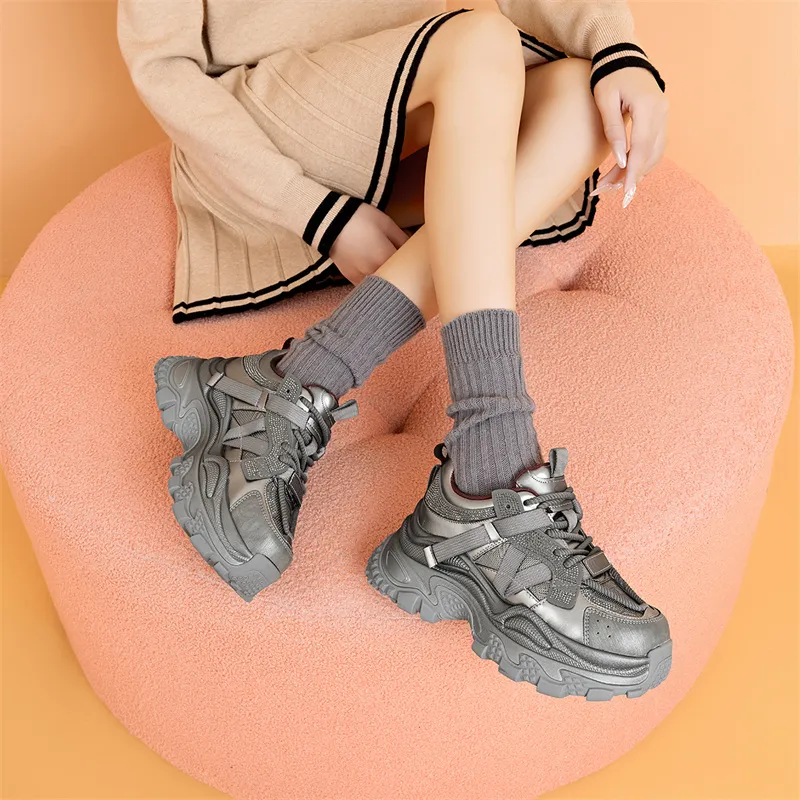 HARSON Low Top Chunky Sneakers Women's-6