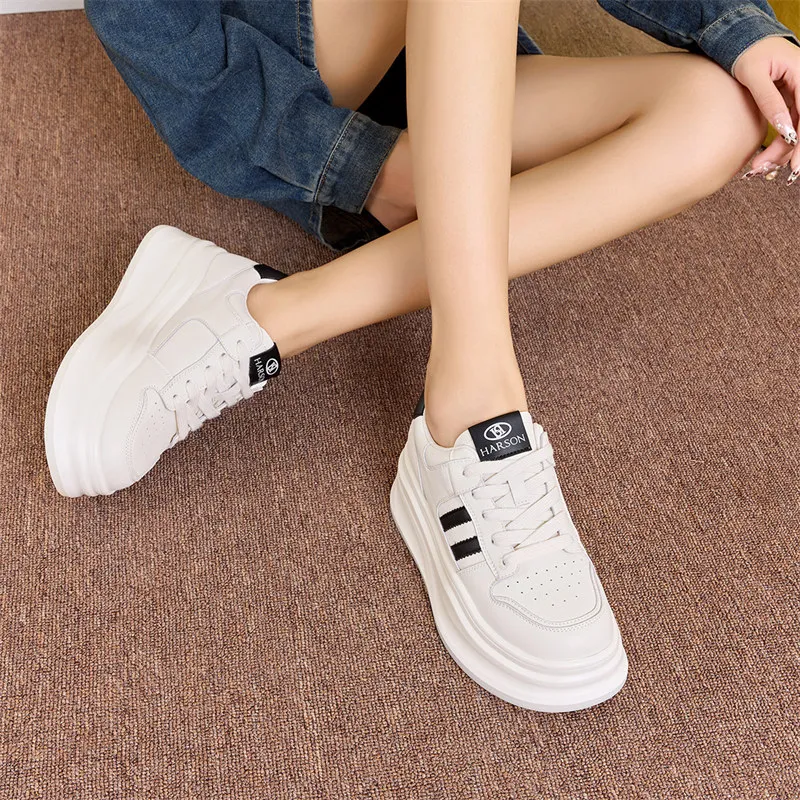 HARSON Anti-Slip And Wear-Resistant Height Increasing Low-Top Casual Shoes Women's-6